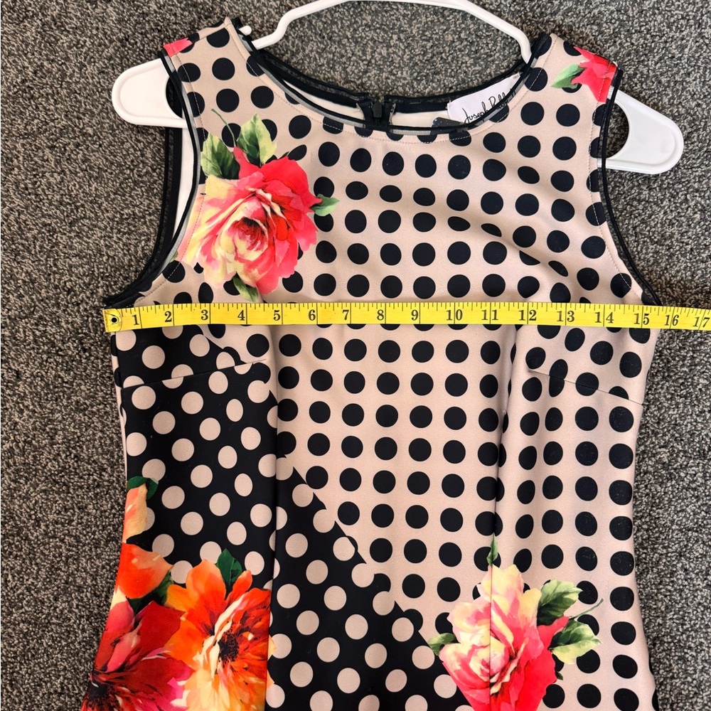 Joseph Ribkoff NWTS Vibrant Floral Design Black White Sleeveless Dress Size 6 - Picture 13 of 16